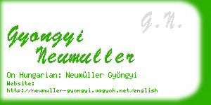 gyongyi neumuller business card