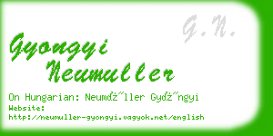 gyongyi neumuller business card